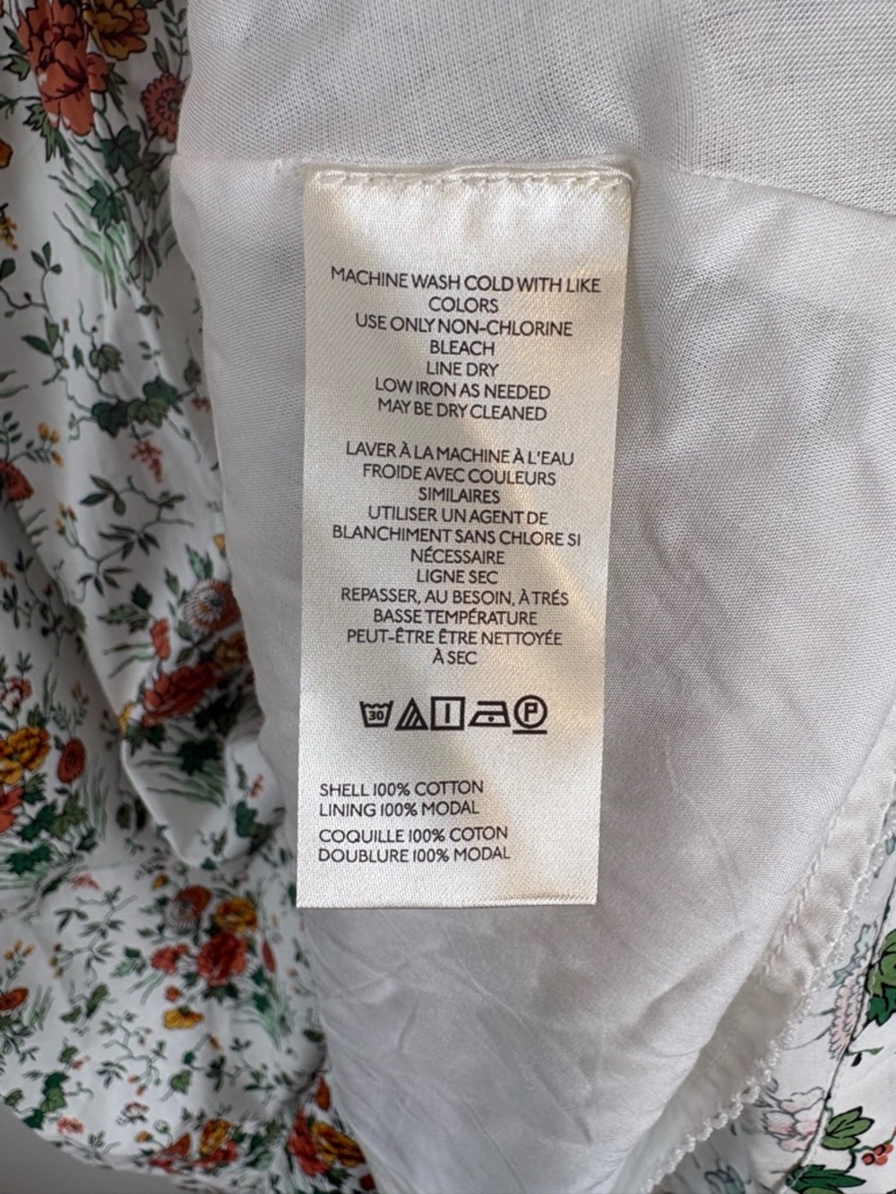 Anthropologie The Tommie cap sleeve smocked front zip floral midi - Picture 11 of 14